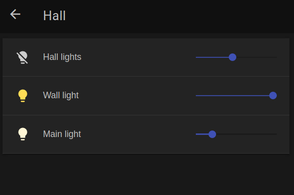 hall lights on